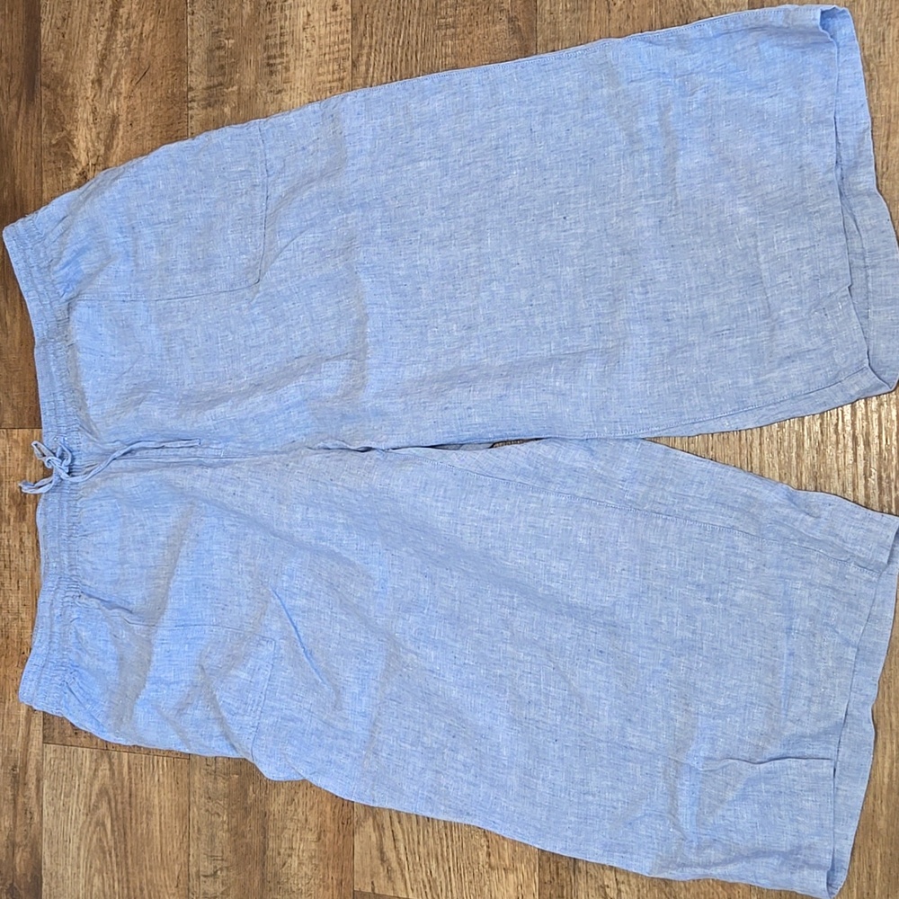 Lands End Womens Linen Capri Pants Size 3X